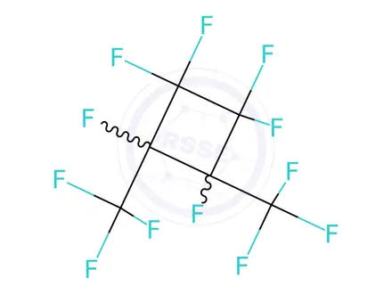 Chemical structure of 1,1,2,2,3,4-Hexafluoro-3,4-Bis(Trifluoromethyl)-Cyclobutane