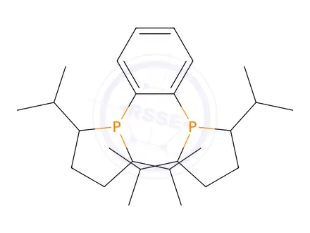 Chemical structure of rel-1,2-Bis((2S,5S)-2,5-diisopropylphospholan-1-yl)benzene