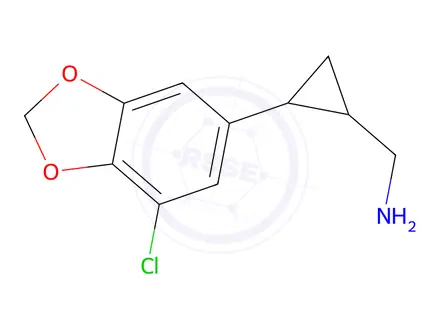 Chemical structure of (2-(7-Chlorobenzo[d][1,3]dioxol-5-yl)cyclopropyl)methanamine