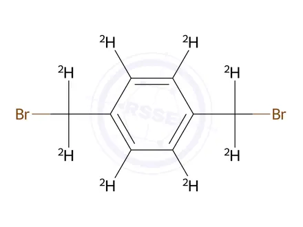 Chemical structure of alpha,alpha'-Dibromo-p-xylene-d8