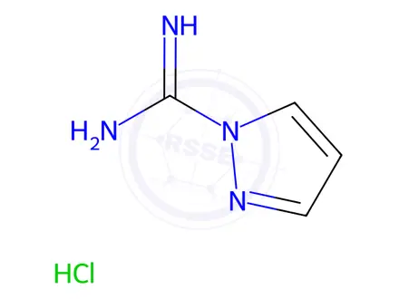 Chemical structure of 1H-Pyrazole-1-carboxamidine Hydrochloride