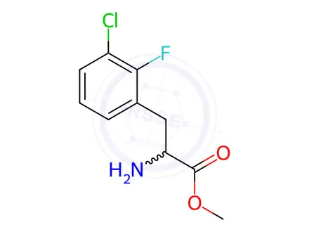 Chemical structure of Phenylalanine, 3-chloro-2-fluoro-, methyl ester