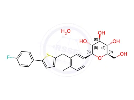 Chemical structure of Canagliflozin Mono Hydrate
