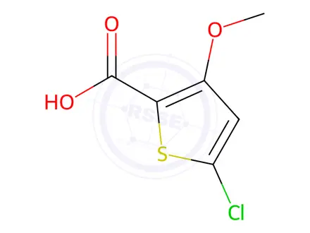 Chemical structure of 5-chloro-3-methoxythiophene-2-carboxylic acid