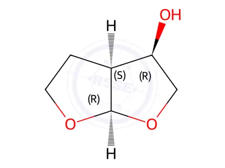 Chemical structure of (3R,3aS,6aR)-hexahydrofuro[2,3-b]furan-3-ol