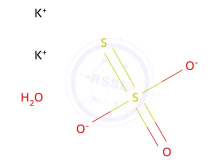 Chemical structure of POTASSIUM THIOSULFATE HYDRATE