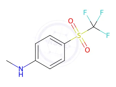 Chemical structure of N-methyl-4-trifluoromethanesulfonylaniline