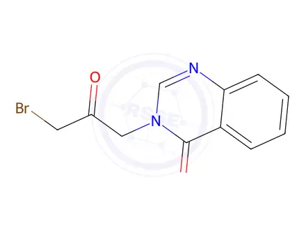 Chemical structure of 3-(3-Bromo-2-oxopropyl)quinazolin-4(3H)-one hydrobromide
