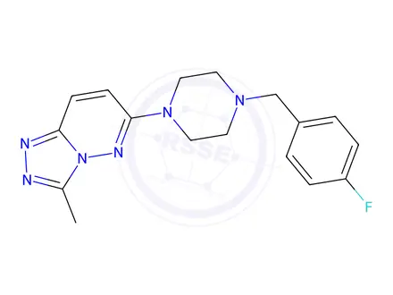 Chemical structure of 6-(4-(4-Fluorobenzyl)piperazin-1-yl)-3-methyl-[1,2,4]triazolo[4,3-b]pyridazine