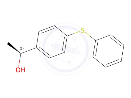 Chemical structure of (1s)-1-[4-(phenylsulfanyl)phenyl]ethan-1-ol