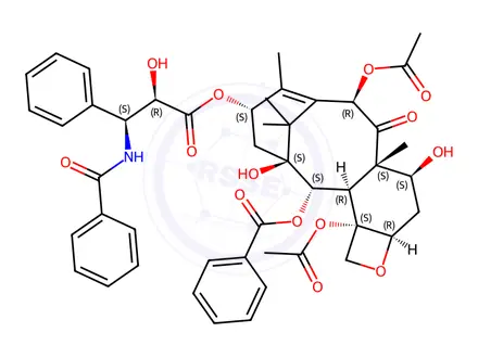 Chemical structure of Paclitaxel (Docetaxel EP Impurity F)