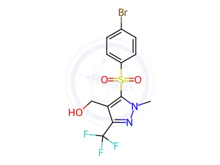 Chemical structure of [5-[(4-Bromophenyl)sulfonyl]-1-methyl-3-(trifluoromethyl)-1H-pyrazol-4-yl]methanol
