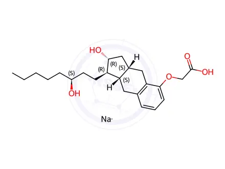 Chemical structure of Treprostinil sodium salt