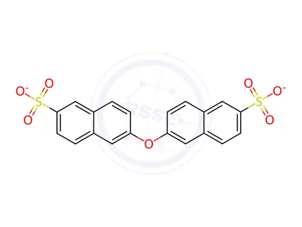 Chemical structure of 6,6'-Oxybis-2-naphthalenesulfonic Acid Disodium Salt (>85%)