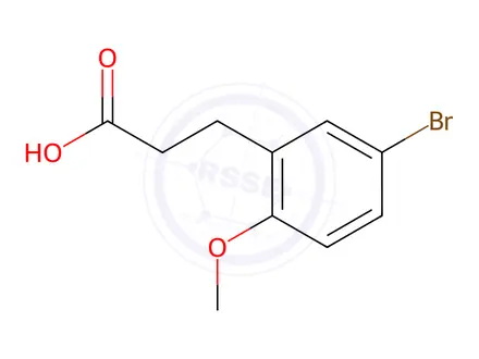 Chemical structure of 3-(5-Bromo-2-methoxy-phenyl)-propionic acid