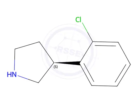 Chemical structure of (S)-3-(2-Chlorophenyl)pyrrolidine