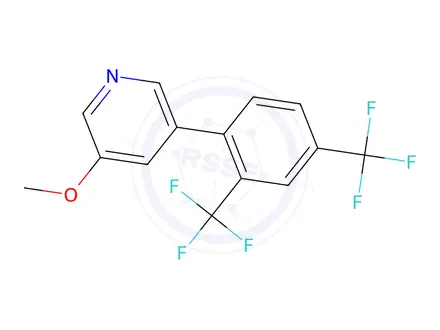 Chemical structure of 3-(2,4-Bis(trifluoromethyl)phenyl)-5-methoxypyridine