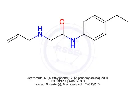 Chemical structure of Acetamide, N-(4-ethylphenyl)-2-(2-propenylamino)-(9CI)
