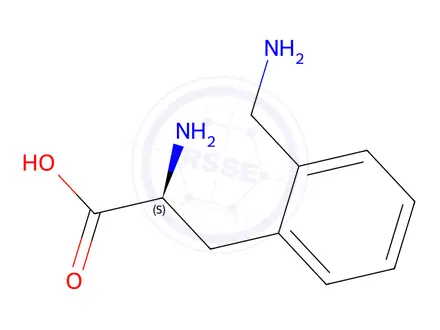 Chemical structure of (S)-2-amino-3-(2-(aminomethyl)phenyl)propanoic acid