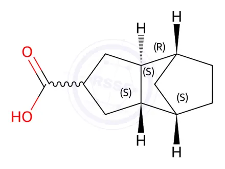 Chemical structure of (2alpha,3aalpha,4alpha,7alpha,7abeta)-octahydro-4,7-methano-1H-indene-2-carboxylic acid