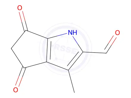 Chemical structure of 3-Methyl-4,6-dioxo-1,4,5,6-tetrahydrocyclopenta[b]pyrrole-2-carbaldehyde