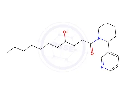 Chemical structure of N-(4-hydroxyundecanoyl)anabasine