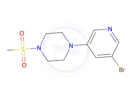 Chemical structure of 1-(5-Bromopyridin-3-yl)-4-(methylsulfonyl)piperazine