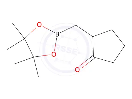 Chemical structure of 3-(4,4,5,5-tetramethyl-1,3,2-dioxaborolan-2-yl)cyclopentanone