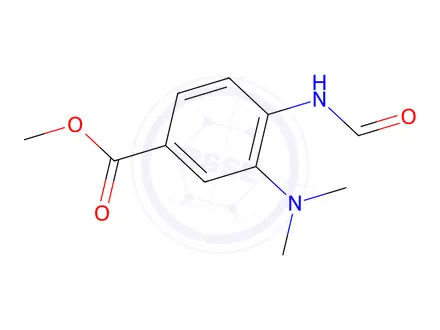Chemical structure of Methyl 3-(dimethylamino)-4-formamidobenzoate