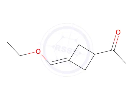 Chemical structure of Ethanone, 1-[3-(ethoxymethylene)cyclobutyl]-(9CI)