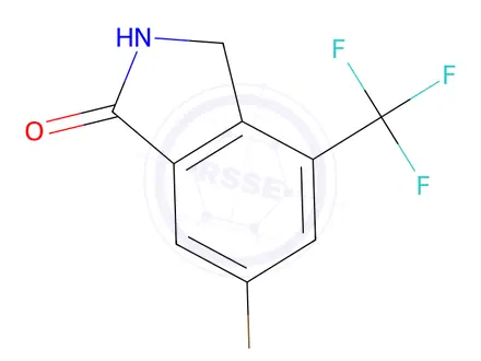 Chemical structure of 6-Bromo-4-(trifluoromethyl)isoindolin-1-one