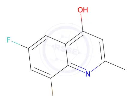 Chemical structure of 8-bromo-6-fluoro-2-methylquinolin-4-ol