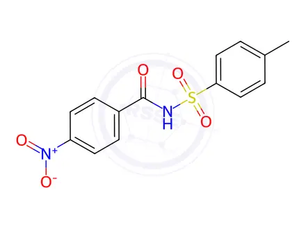 Chemical structure of Benzamide, N-[(4-methylphenyl)sulfonyl]-4-nitro-