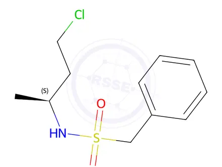Chemical structure of (S)-N-(4-chlorobutan-2-yl)-1-phenylmethanesulfonamide