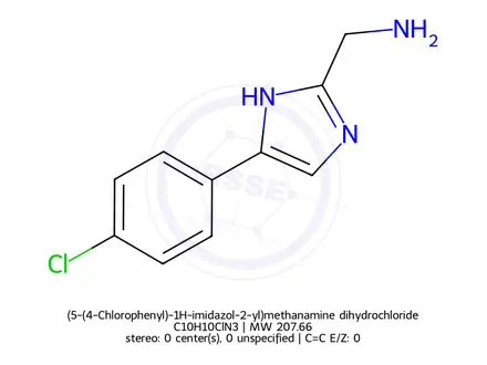 Chemical structure of (5-(4-Chlorophenyl)-1H-imidazol-2-yl)methanamine