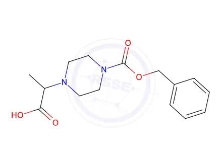 Chemical structure of 2-(4-((Benzyloxy)carbonyl)piperazin-1-yl)propanoic acid