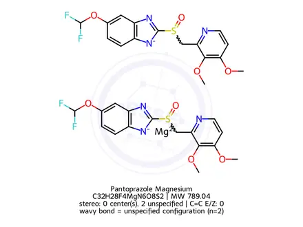 Chemical structure of Pantoprazole Magnesium Salt