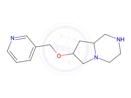 Chemical structure of 7-(pyridin-3-ylmethoxy)octahydropyrrolo[1,2-a]pyrazine