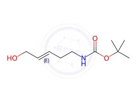 Chemical structure of Carbamic acid, [(3E)-5-hydroxy-3-pentenyl]-, 1,1-dimethylethyl ester (9CI)