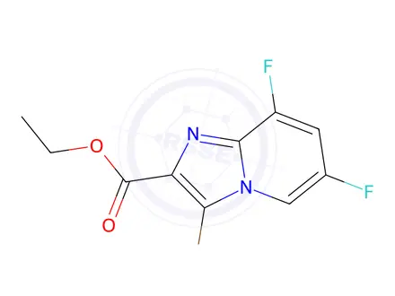 Chemical structure of ethyl 3-broMo-6,8-difluoroiMidazo[1,2-a]pyridine-2-carboxylate