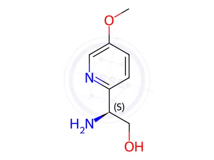 Chemical structure of (S)-beta-amino-5-methoxy-2-pyridineethanol