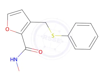 Chemical structure of N-hydroxy-3-[(phenylsulfanyl)methyl]furan-2-carboxamide