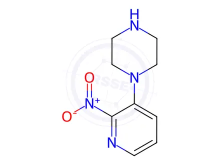 Chemical structure of 1-(2-Nitropyridin-3-yl)piperazine