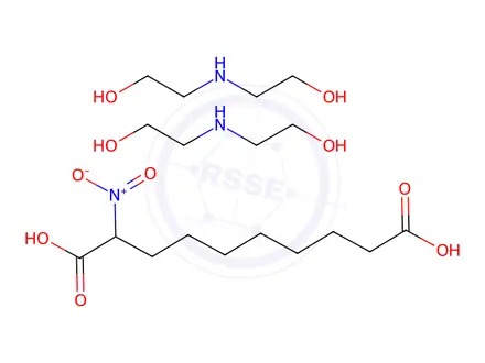 Chemical structure of nitrodecanedioic acid, compound with 2,2'-iminodiethanol (1:2)
