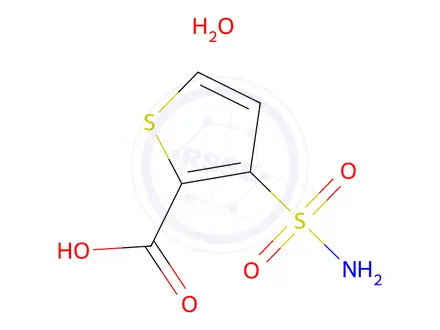 Chemical structure of 3-(Aminosulfonyl)-2-thiophenecarboxylic acid hydrate