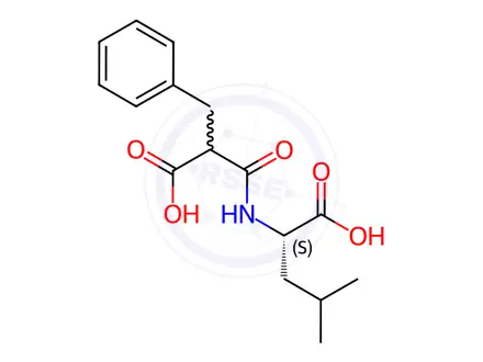 Chemical structure of [(RS)-2-Carboxy-3-phenylpropionyl]-Leu-OH (N-1185.0025)