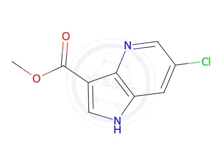 Chemical structure of Methyl 6-chloro-1H-pyrrolo[3,2-b]pyridine-3-carboxylate