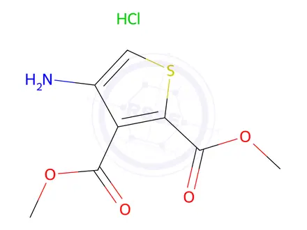 Chemical structure of Dimethyl 4-aminothiophene-2,3-dicarboxylate hydrochloride