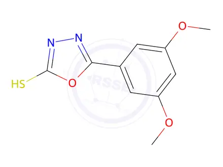 Chemical structure of 5-(3,5-Dimethoxyphenyl)-1,3,4-oxadiazole-2-thiol