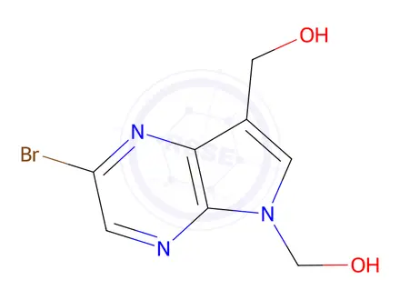 Chemical structure of (2-Bromo-5H-pyrrolo[2,3-b]pyrazine-5,7-diyl)dimethanol